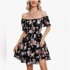 Floral Off-Shoulder Dress